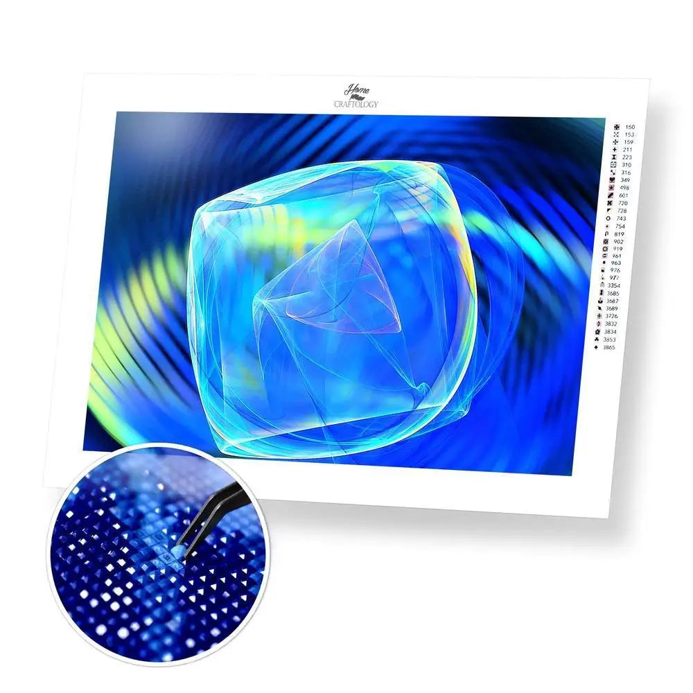Blue Crystal - Premium Diamond Painting Kit - 45x30cm / 18x12’’ / Square (Most Popular) - Diamond Painting Kit