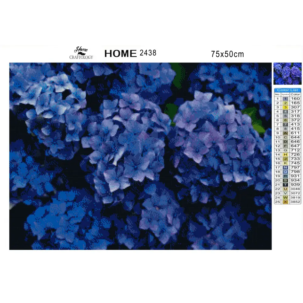 Blue Hydrangeas - Premium Diamond Painting Kit - Diamond Painting Kit