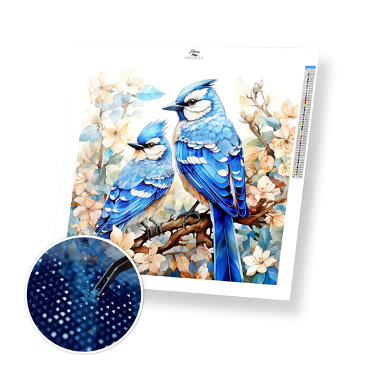 Blue Jays - Exclusive Premium Diamond Painting Kit - 30x30cm / 12x12’’ / Square (Most Popular) - Diamond Painting Kit