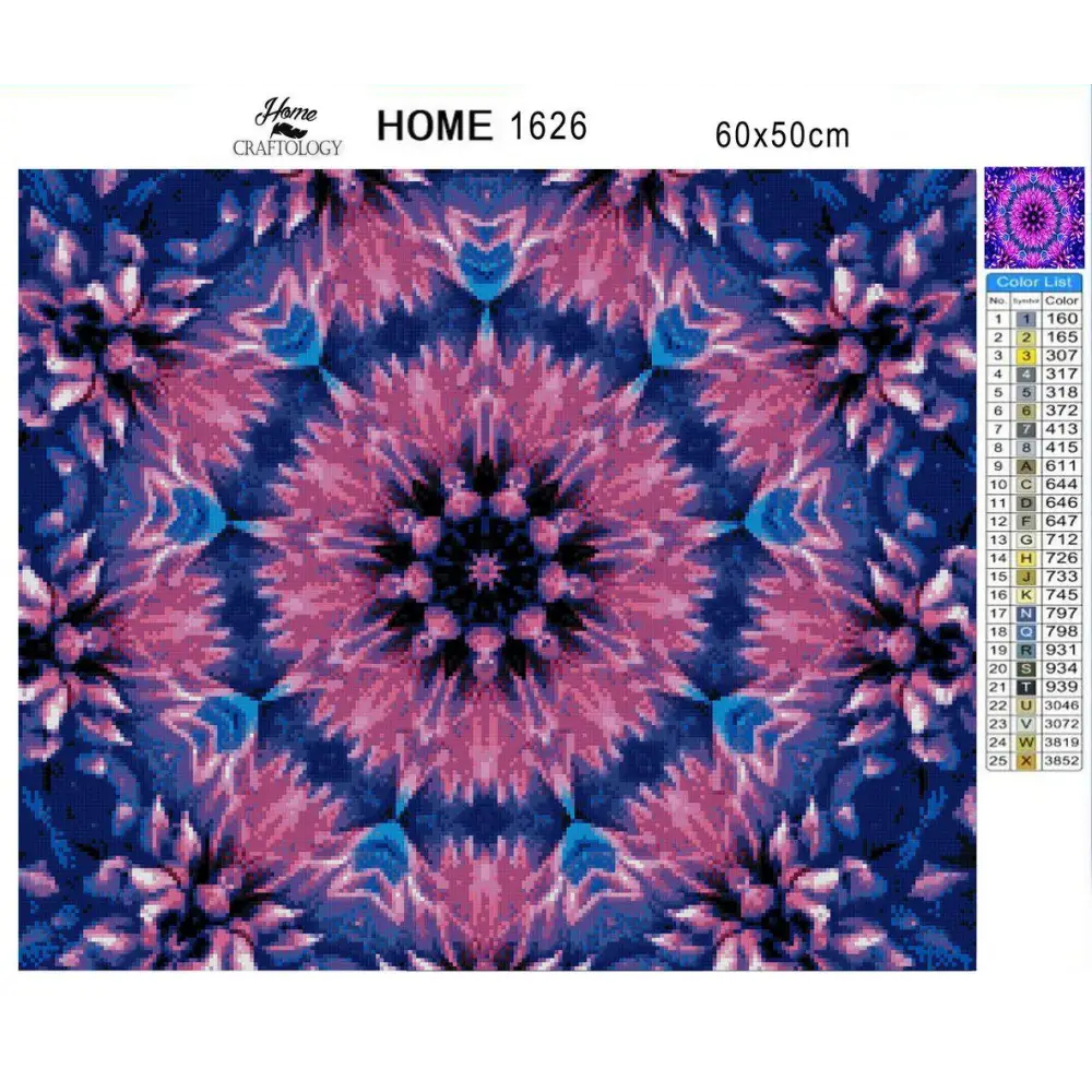 Blue Orchid Mandala - Exclusive Premium Diamond Painting Kit - Diamond Painting Kit