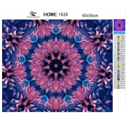 Blue Orchid Mandala - Exclusive Premium Diamond Painting Kit - Diamond Painting Kit