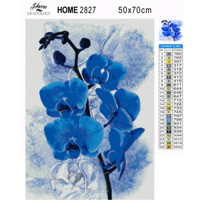 Blue Orchids - Premium Diamond Painting Kit - Diamond Painting Kit