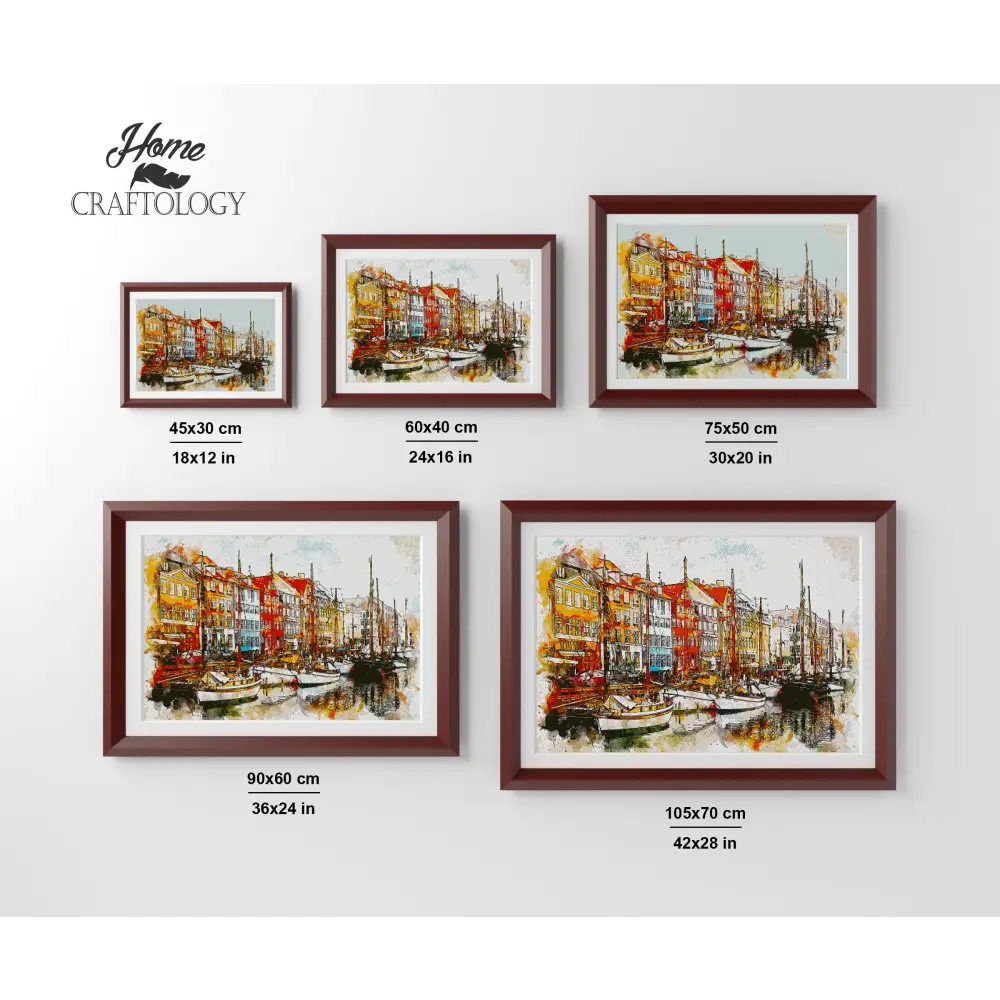 Boats at the Harbor - Premium Diamond Painting Kit - Diamond Painting Kit