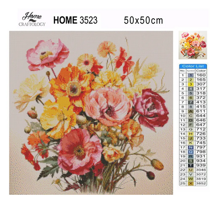 Bouquet of Flowers - Exclusive Premium Diamond Painting Kit - Diamond Painting Kit