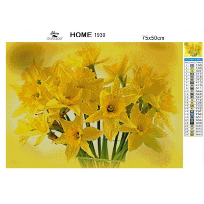Bouquet of Yellow Daffodils - Premium Diamond Painting Kit - Diamond Painting Kit