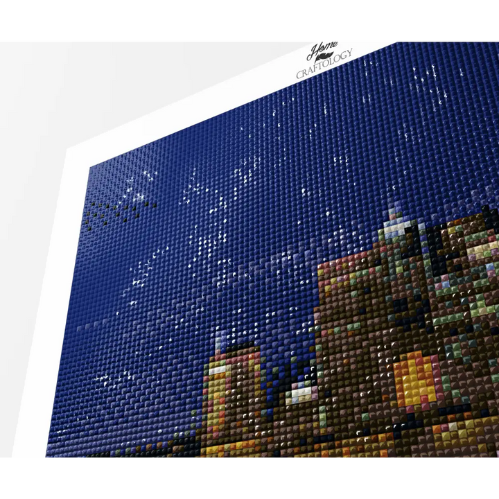 Buildings at Night - Premium Diamond Painting Kit - Diamond Painting Kit