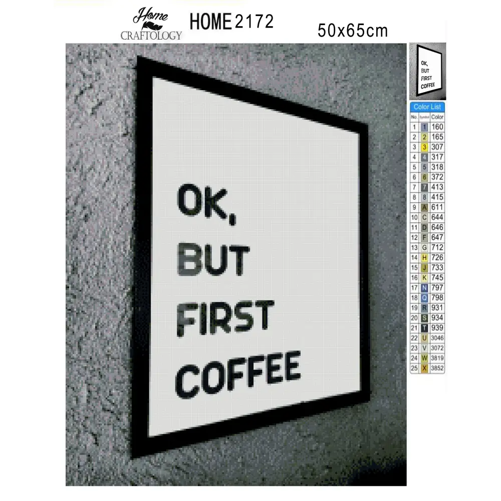 But First Coffee - Premium Diamond Painting Kit - Diamond Painting Kit