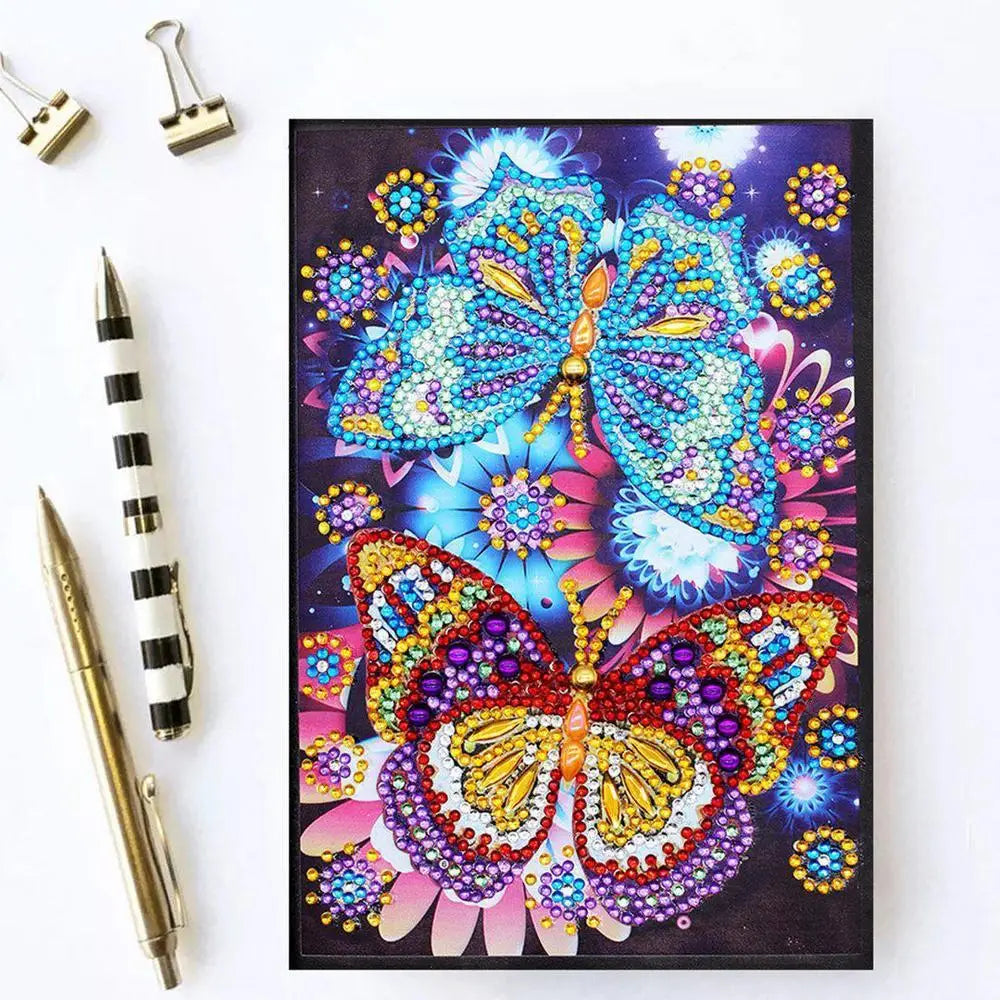 Butterflies - Diamond Painting A5 Notebook - Notebook