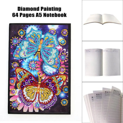 Butterflies - Diamond Painting A5 Notebook - Notebook
