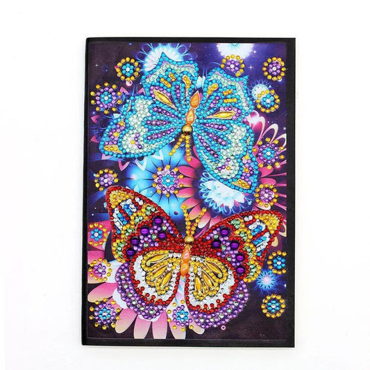 Butterflies - Diamond Painting A5 Notebook - Notebook