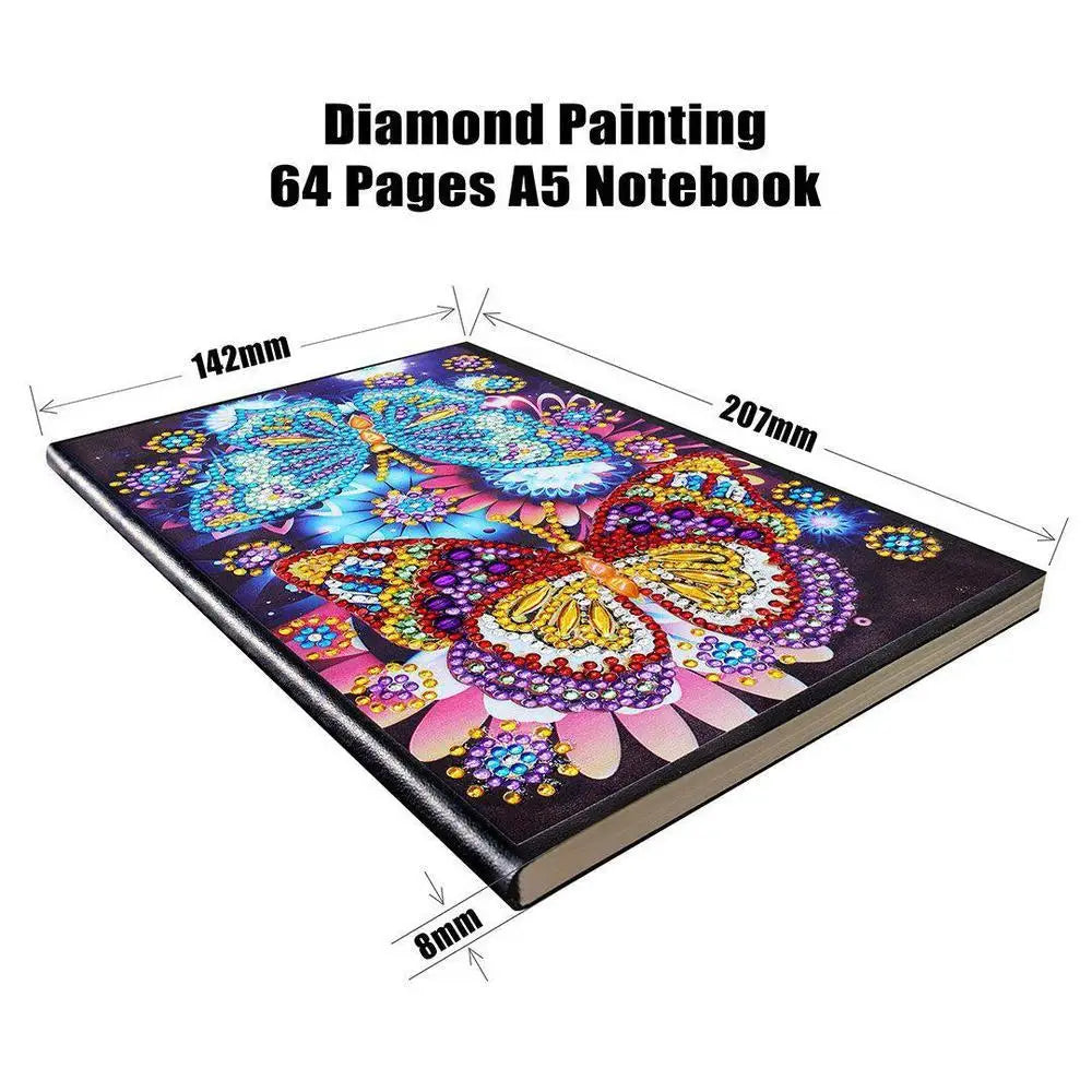 Butterflies - Diamond Painting A5 Notebook - Notebook