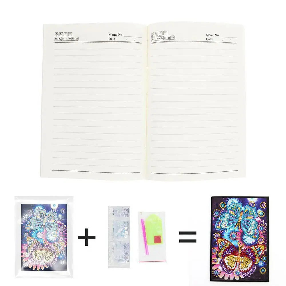 Butterflies - Diamond Painting A5 Notebook - Notebook