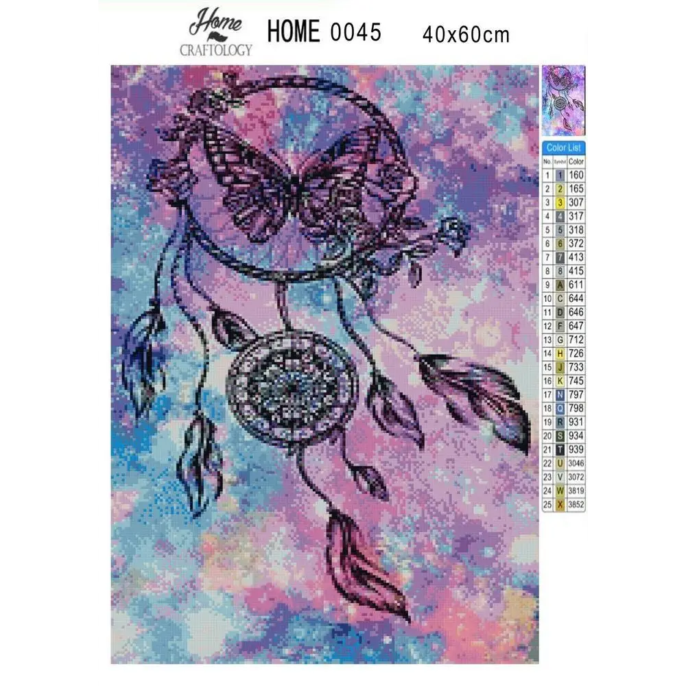 Butterfly Dreamcatcher - Diamond Painting Kit - Home Craftology