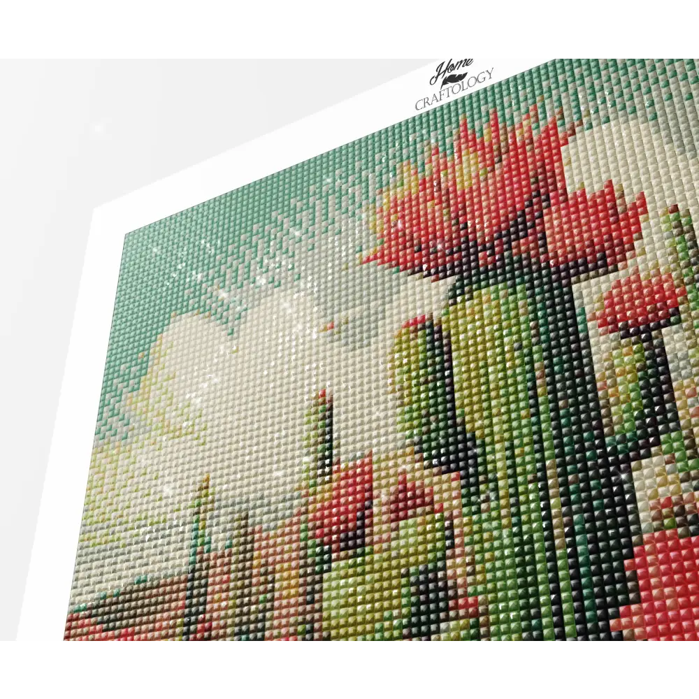 Cactus with Flowers - Exclusive Premium Diamond Painting Kit - Diamond Painting Kit