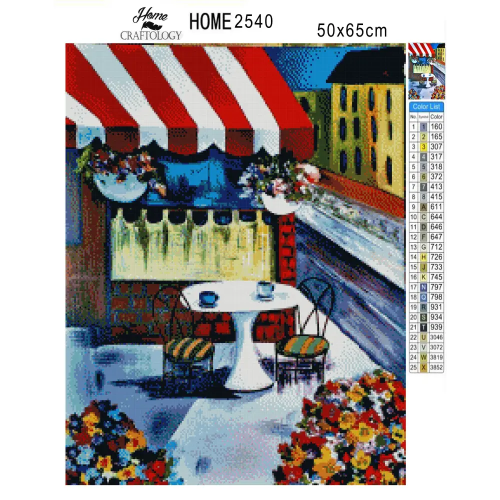 Cafe - Premium Diamond Painting Kit - Diamond Painting Kit