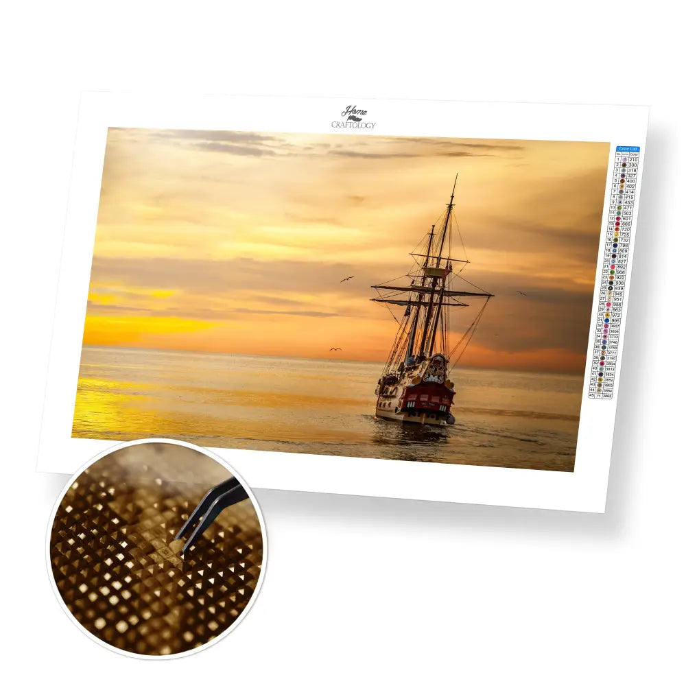 Calm Waters - Premium Diamond Painting Kit - 45x30cm / 18x12’’ / Square (Most Popular) - Diamond Painting Kit