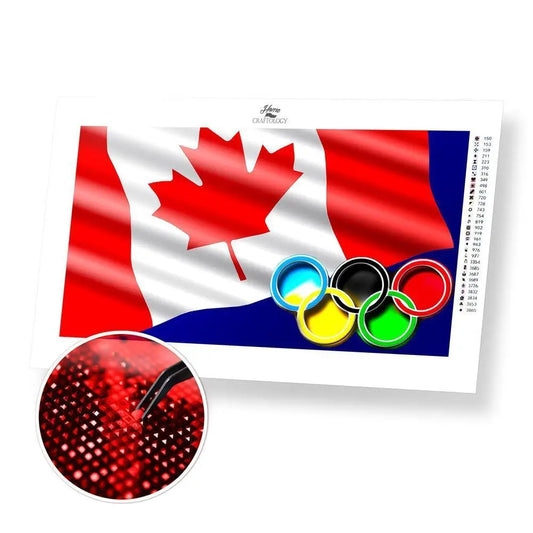 Canada Olympics - Premium Diamond Painting Kit - 55x30cm / 22x12’’ / Square (Most Popular) - Diamond Painting Kit
