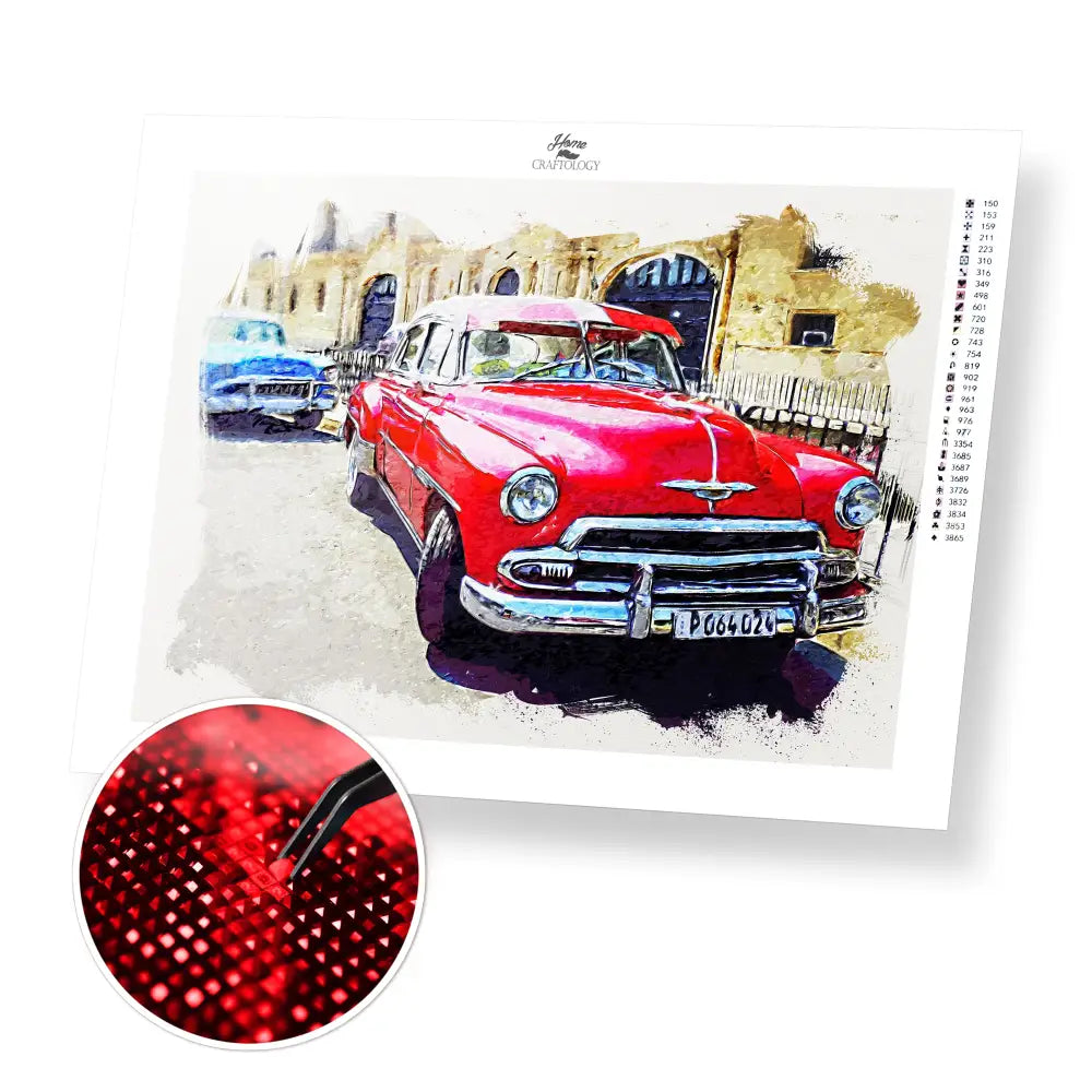 Car Painting - Premium Diamond Painting Kit - 40x30cm / 16x12’’ / Square (Most Popular) - Diamond Painting Kit