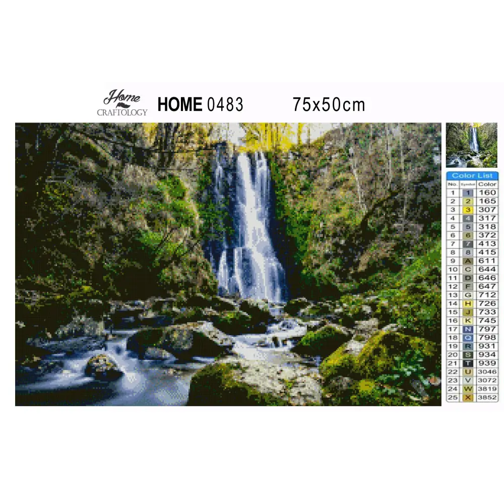 Cascade Falls - Premium Diamond Painting Kit - Diamond Painting Kit