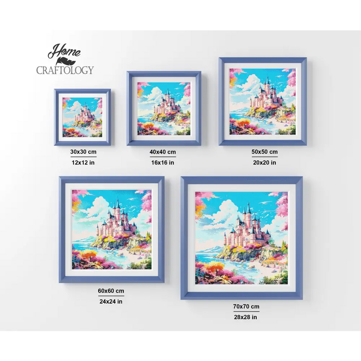 Castle by the Cliff - Exclusive Premium Diamond Painting Kit - Diamond Painting Kit