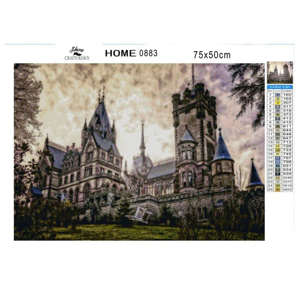 Castle Drachenburg - Diamond Painting Kit - Home Craftology