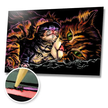 Cats and Kittens Scratch Painting Bundle - Scratch Painting