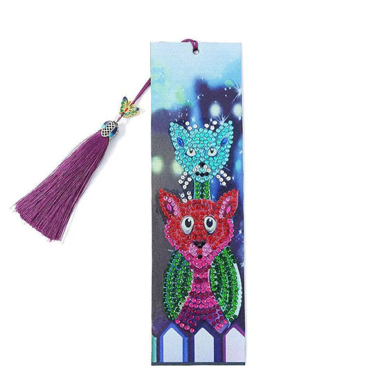 Cats - Diamond Painting Bookmark - Bookmark