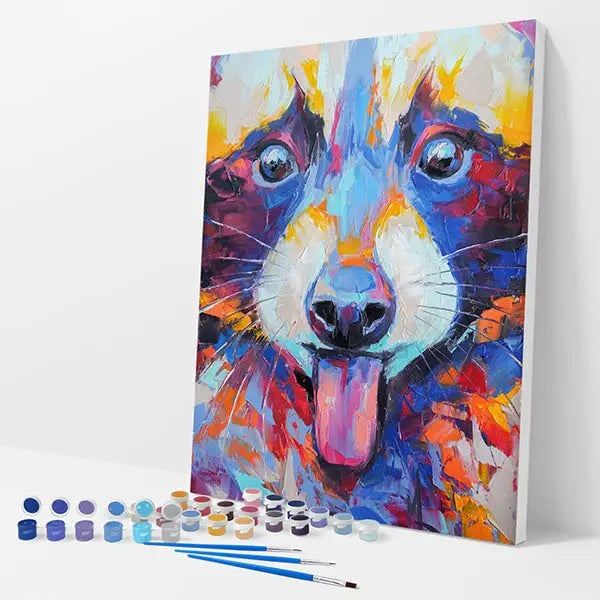 Cheeky Raccoon Kit - Paint By Numbers - 30x40cm / 12x16’’ / No Frame - Paint By Numbers