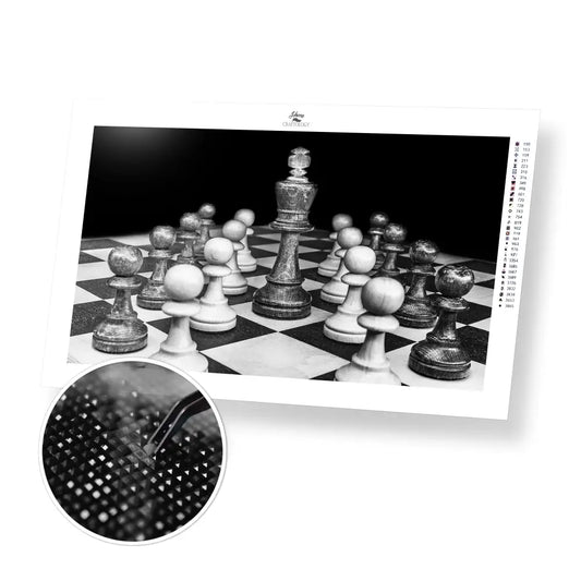 Chess Pieces - Premium Diamond Painting Kit - 55x30cm / 22x12’’ / Square (Most Popular) - Diamond Painting Kit