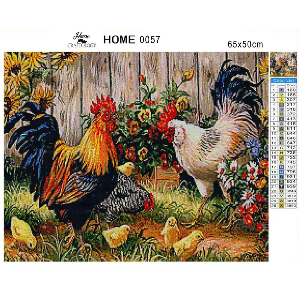 Chickens - Premium Diamond Painting Kit - Diamond Painting Kit