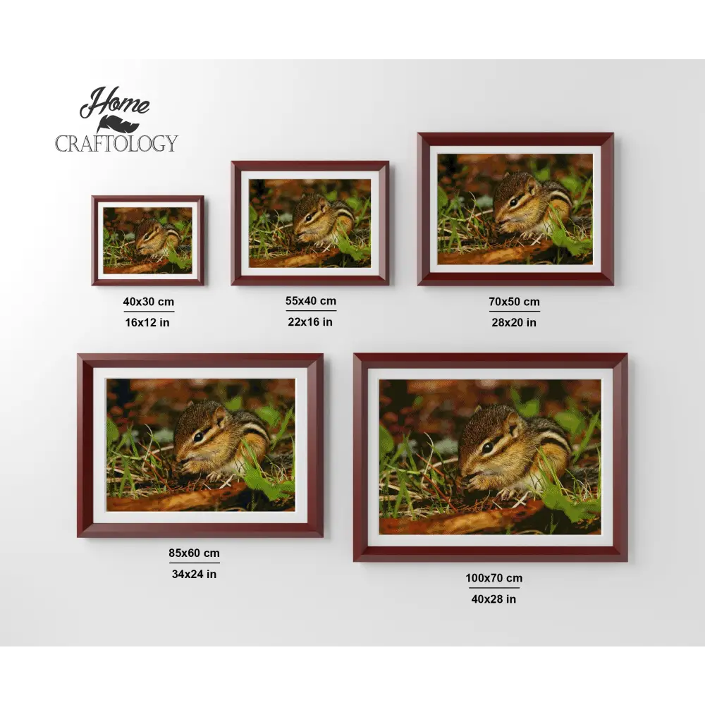 Chipmunk Close-up - Premium Diamond Painting Kit - Diamond Painting Kit