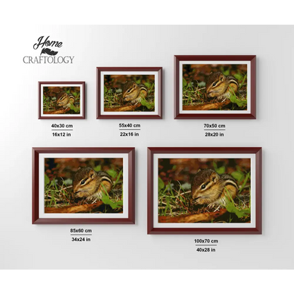 Chipmunk Close-up - Premium Diamond Painting Kit - Diamond Painting Kit