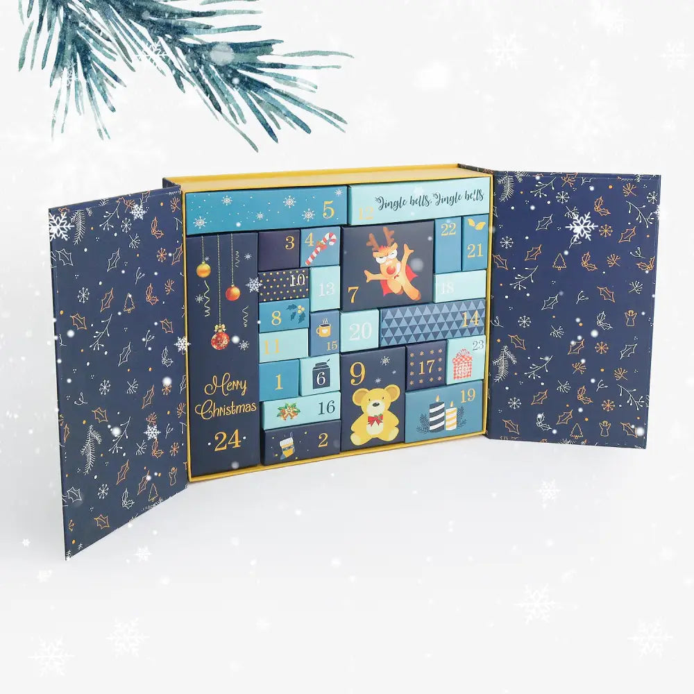 Christmas Advent Calendar Box - Blue - Advent Box