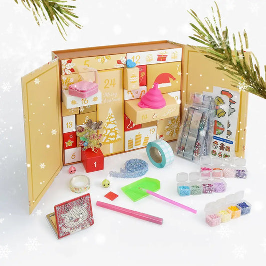 Christmas Advent Calendar Box - Yellow - Advent Box