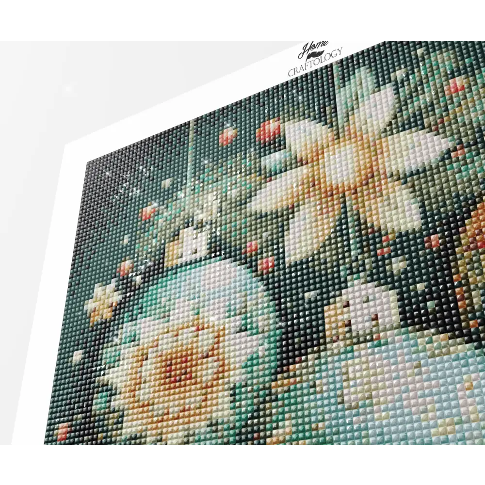 Christmas Balls with Flowers - Exclusive Premium Diamond Painting Kit - Diamond Painting Kit