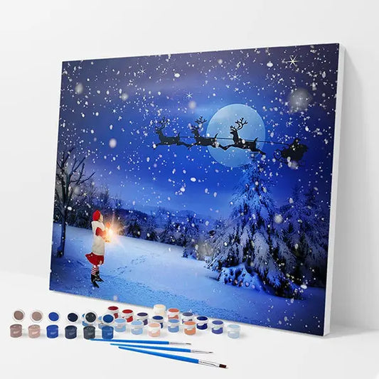 Christmas Eve Kit - Paint By Numbers - 30x40cm / 12x16’’ / No Frame - Paint By Numbers