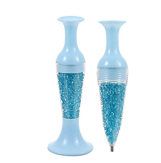 Chunky Diamond Painting Pen with Drill Storage - Blue - Diamond Painting Accessory