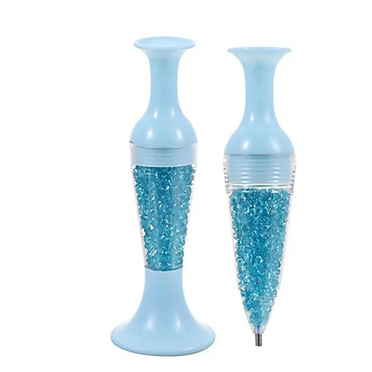 Chunky Diamond Painting Pen with Drill Storage - Blue - Diamond Painting Accessory