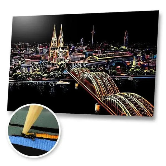 Cologne Germany - Scratch Painting Kit - Scratch Painting