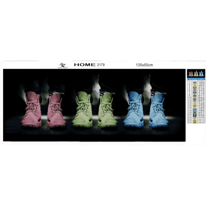 Colored Boots - Premium Diamond Painting Kit - Diamond Painting Kit