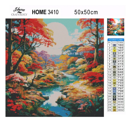 Colorful Autumn Forest - Exclusive Premium Diamond Painting Kit - Diamond Painting Kit