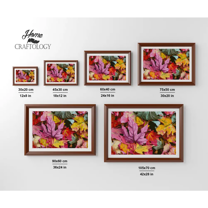 Colorful Autumn Leaves - Premium Diamond Painting Kit - Diamond Painting Kit