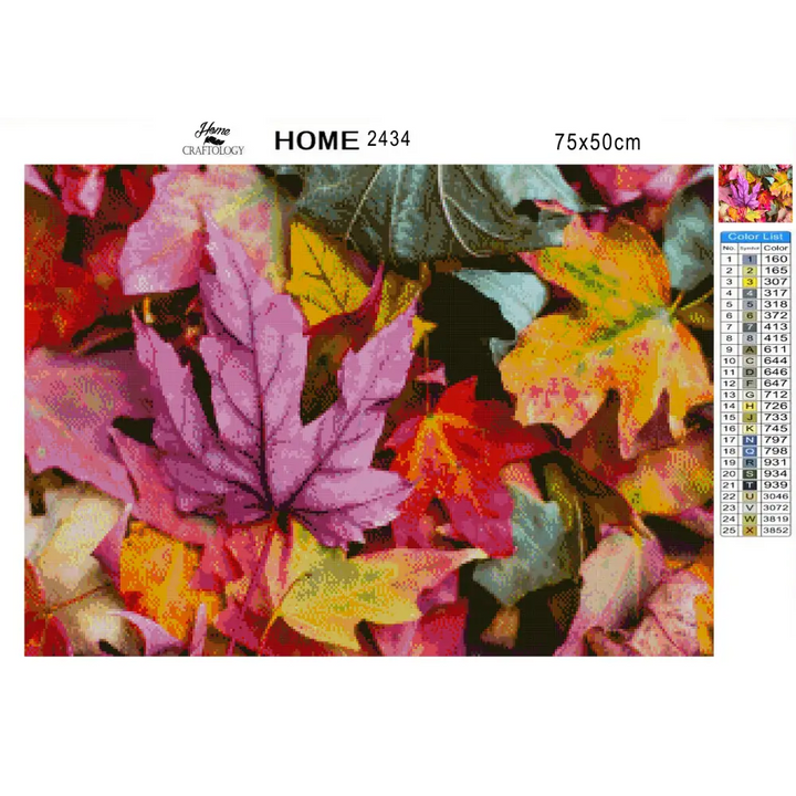 Colorful Autumn Leaves - Premium Diamond Painting Kit - Diamond Painting Kit