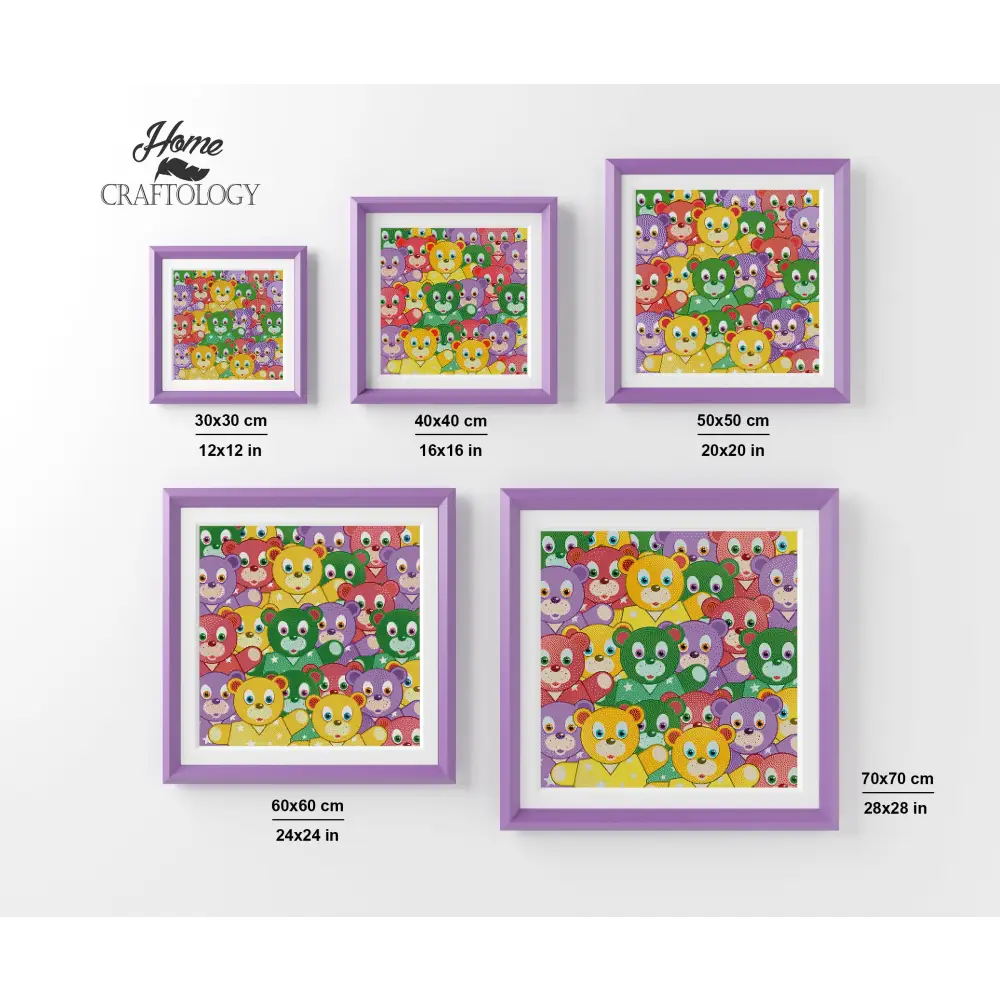 Colorful Bears - Premium Diamond Painting Kit - Diamond Painting Kit