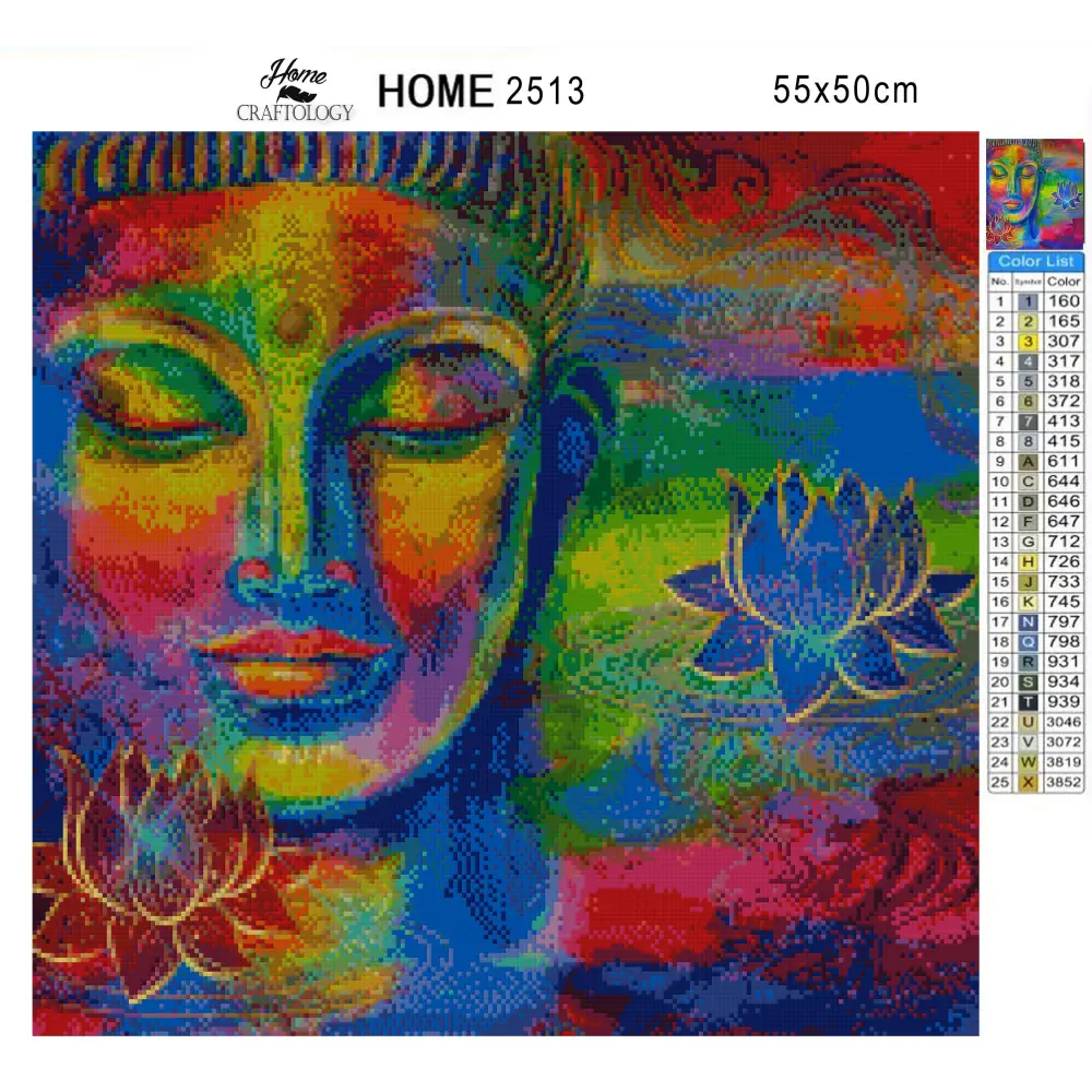 Colorful Buddha - Premium Diamond Painting Kit - Diamond Painting Kit