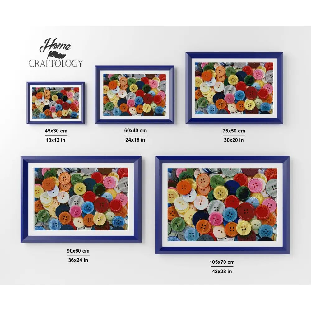 Colorful Buttons - Premium Diamond Painting Kit - Diamond Painting Kit