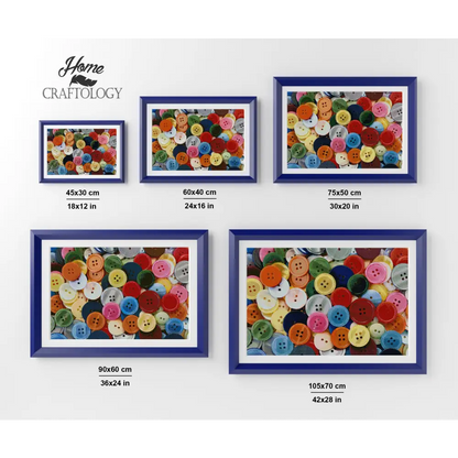 Colorful Buttons - Premium Diamond Painting Kit - Diamond Painting Kit