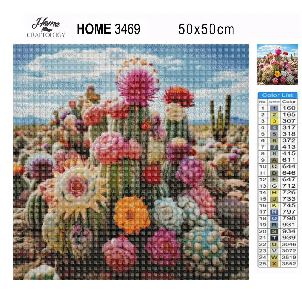 Colorful Cactus - Exclusive Premium Diamond Painting Kit - Diamond Painting Kit