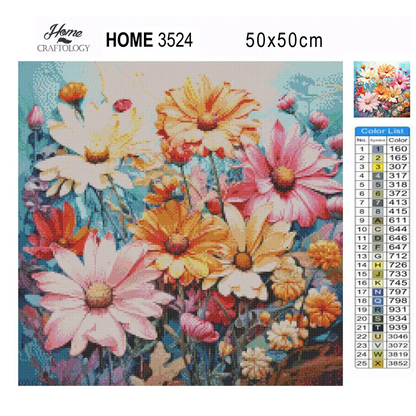 Colorful Daisies - Exclusive Premium Diamond Painting Kit - Diamond Painting Kit
