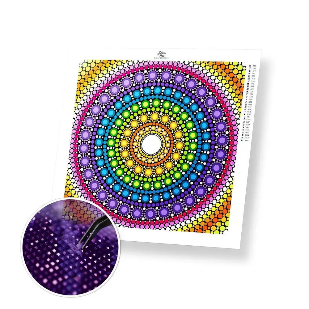 Colorful Dots - Premium Diamond Painting Kit - 30x30cm / 12x12’’ / Square (Most Popular) - Diamond Painting Kit
